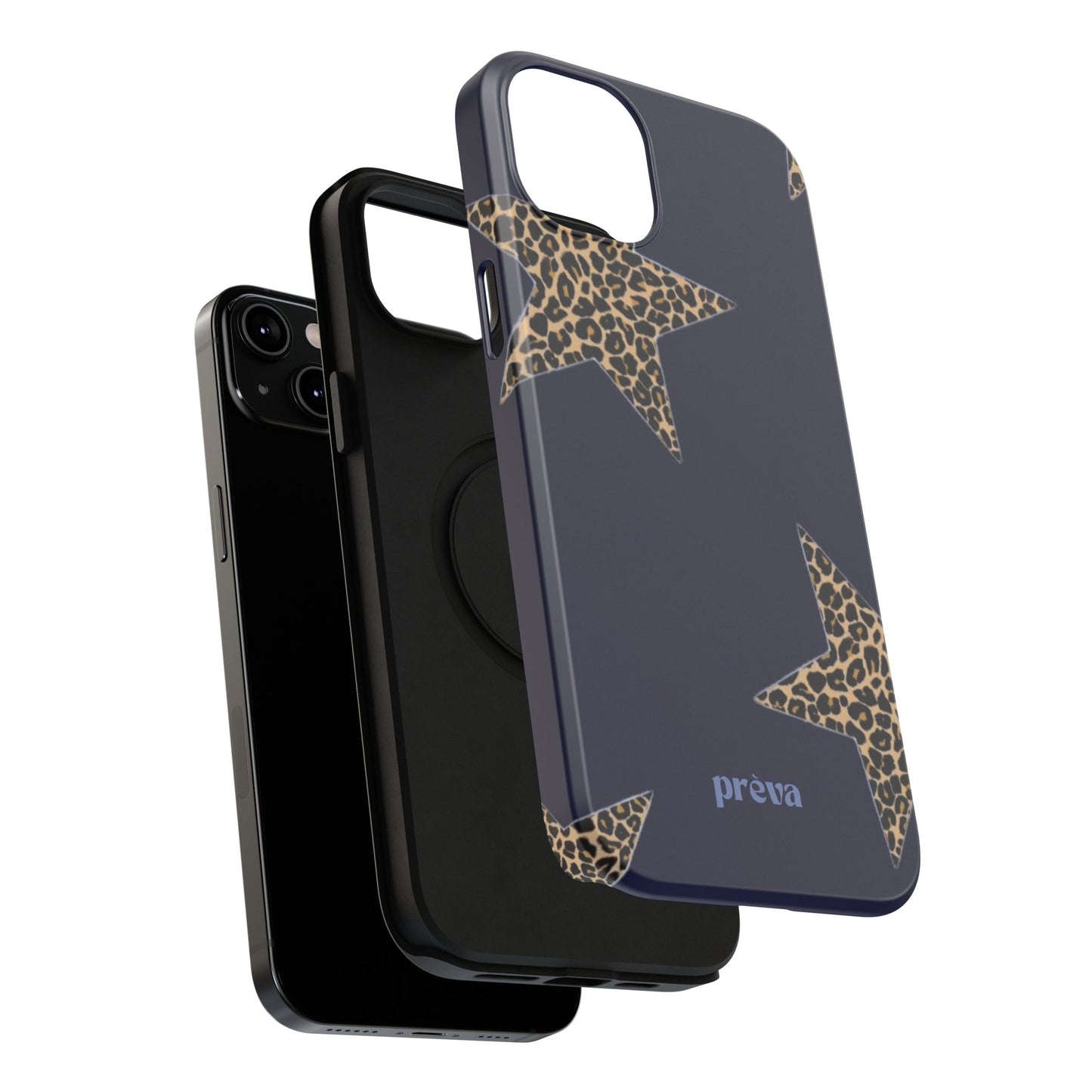 Navy Leopard Star Phone Case