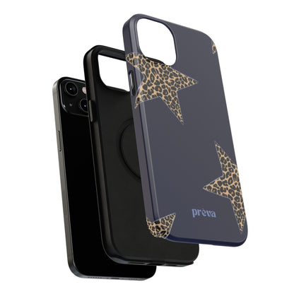Navy Leopard Star Phone Case