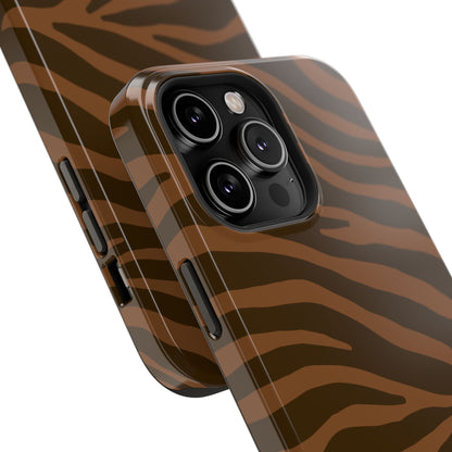 Brown Tiger Stripe Phone Case