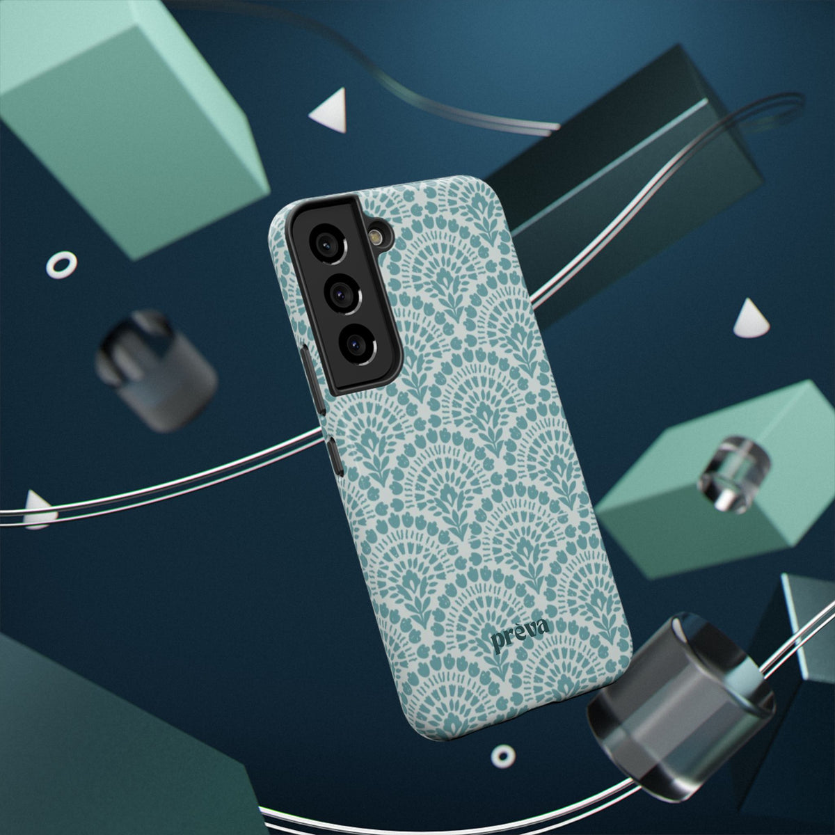 Aqua Lace Pattern Phone Case
