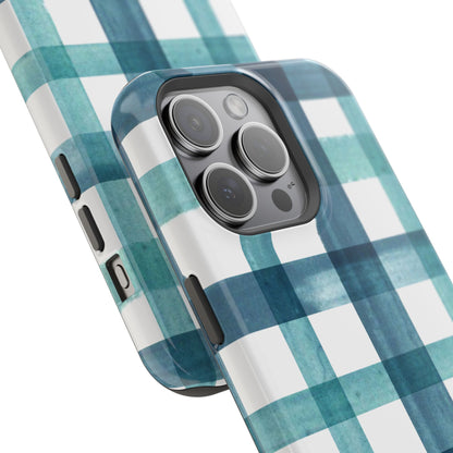 Teal Plaid Phone Case