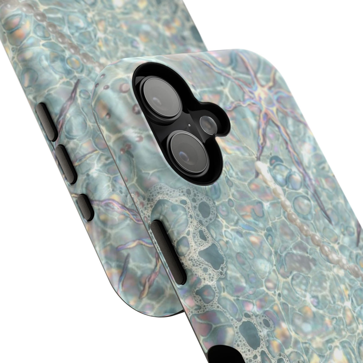 Marbled Seafoam Impact-Resistant Phone Case