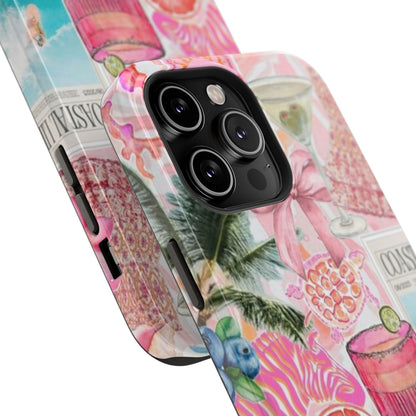 Pink Cocktail Collage Phone Case