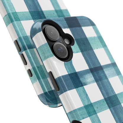 Teal Plaid Phone Case