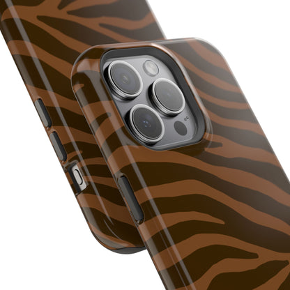 Brown Tiger Stripe Phone Case