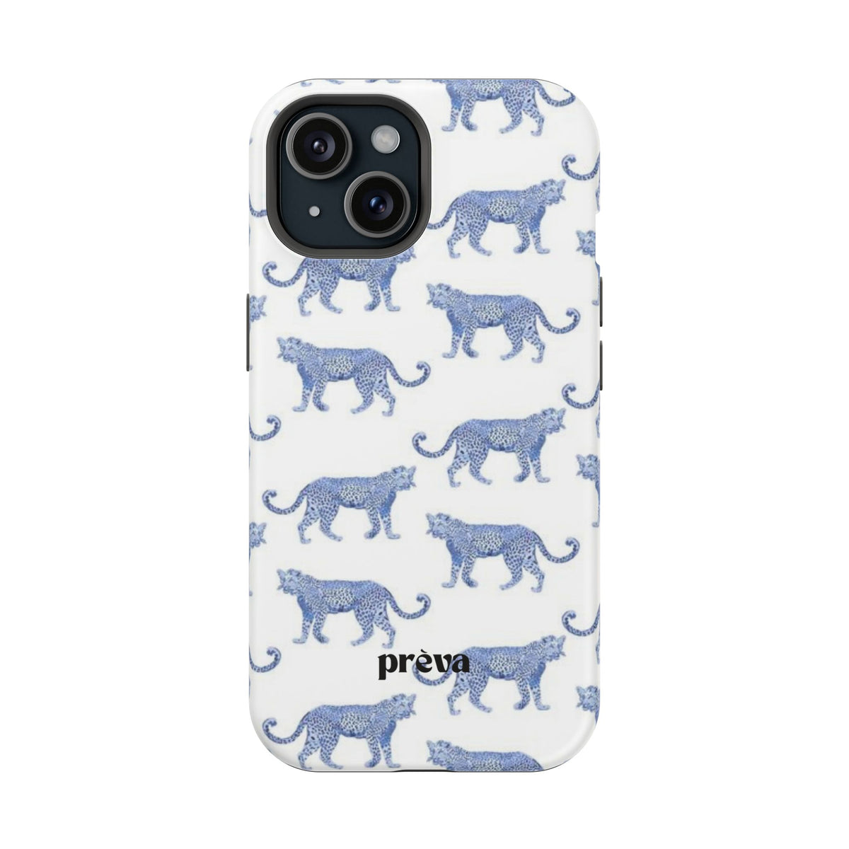 Blue Leopard Pattern Phone Case