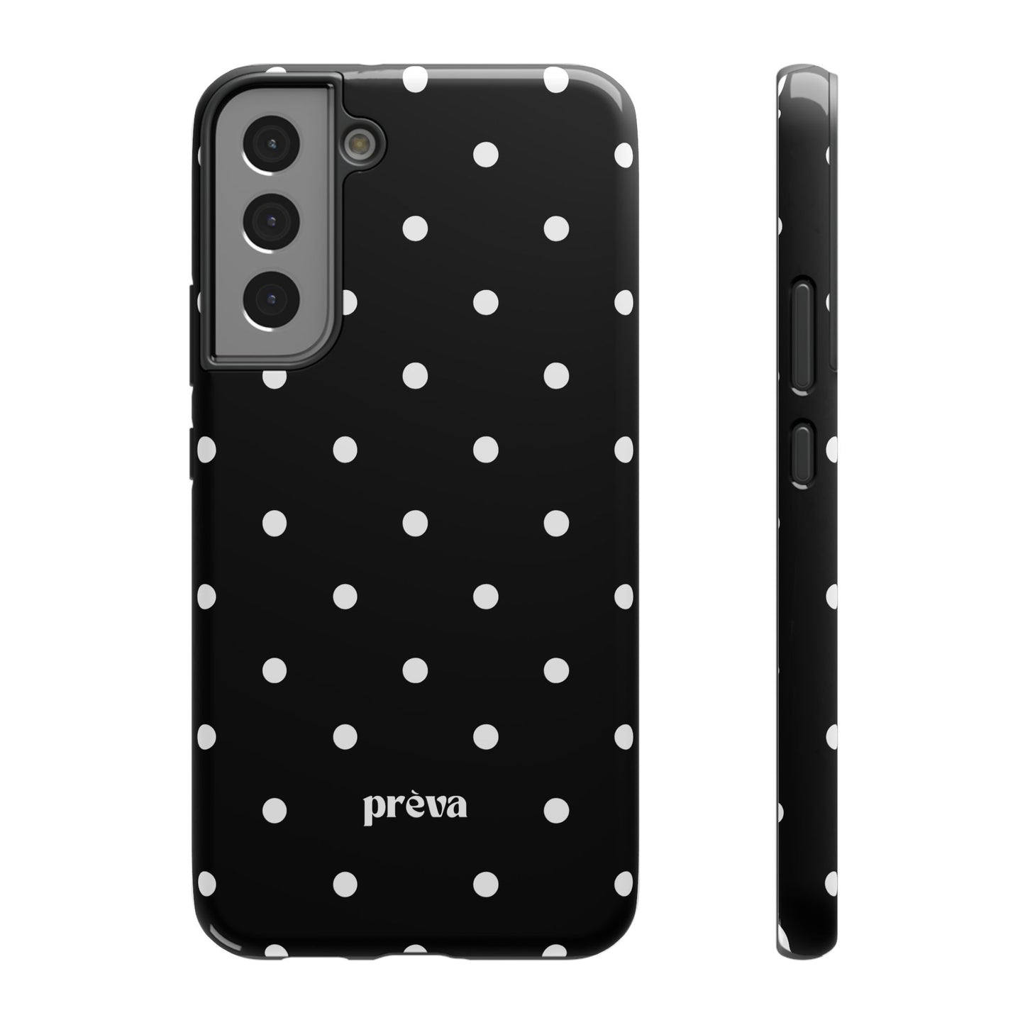 Black with White Polka Dots Phone Case