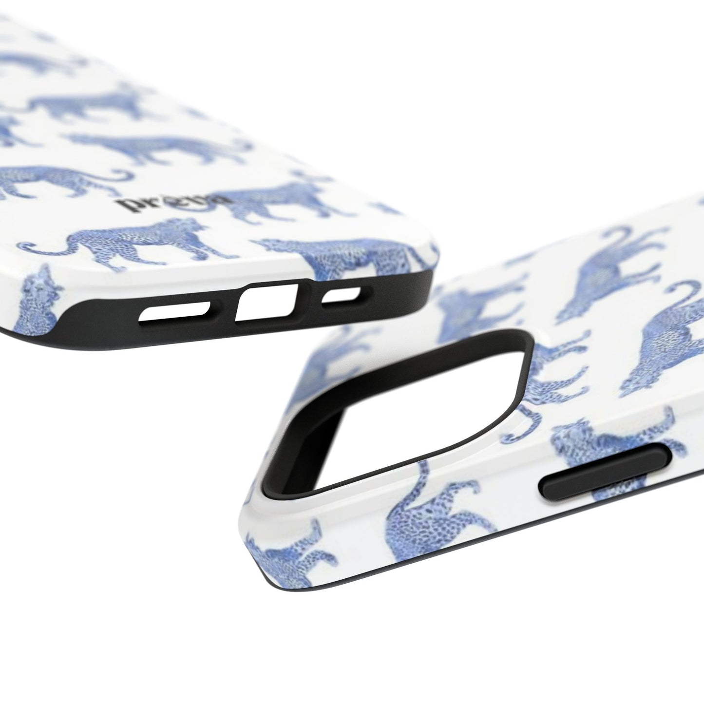 Blue Leopard Pattern Phone Case