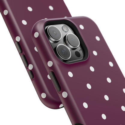 Maroon Polka Dot Phone Case