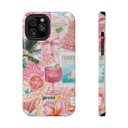 Pink Cocktail Collage Phone Case