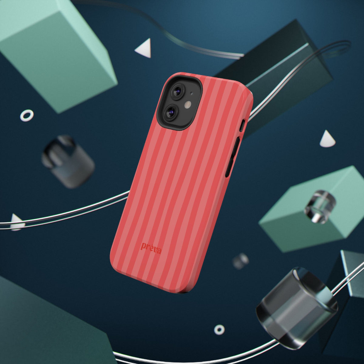 Coral Stipes Phone Case