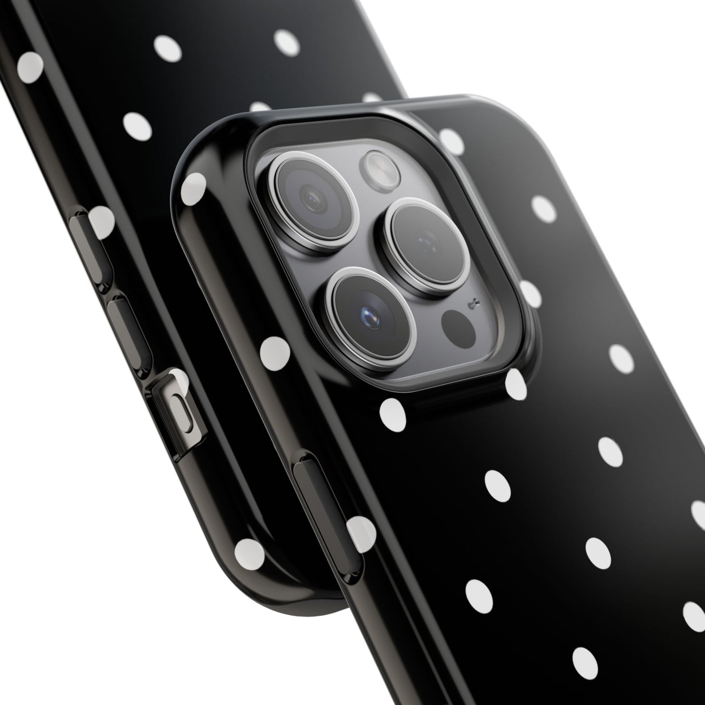 Black with White Polka Dots Phone Case