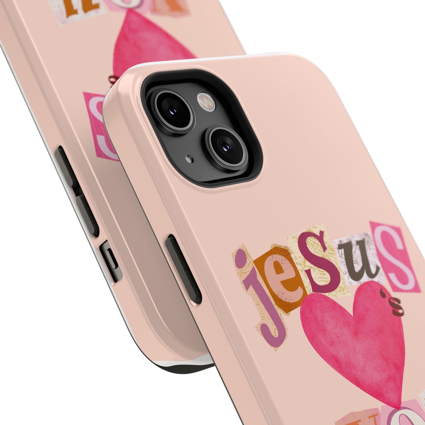 Pink Jesus Loves You Phone Case