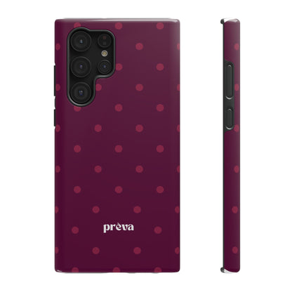 Maroon Polka Dots Phone Case