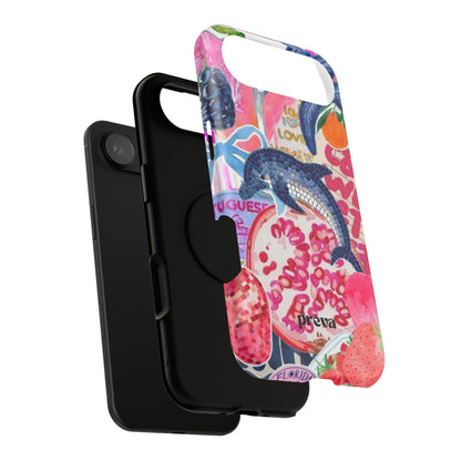 Dolphin Tropics Collage Phone Case