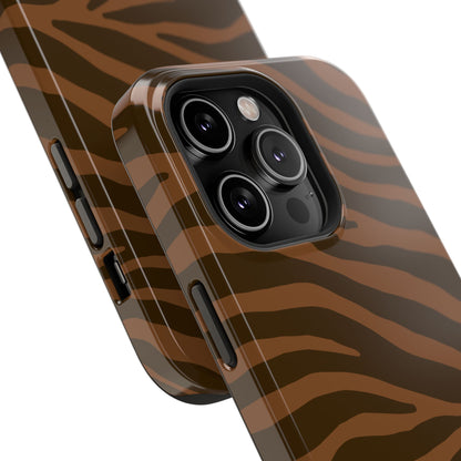 Brown Tiger Stripe Phone Case