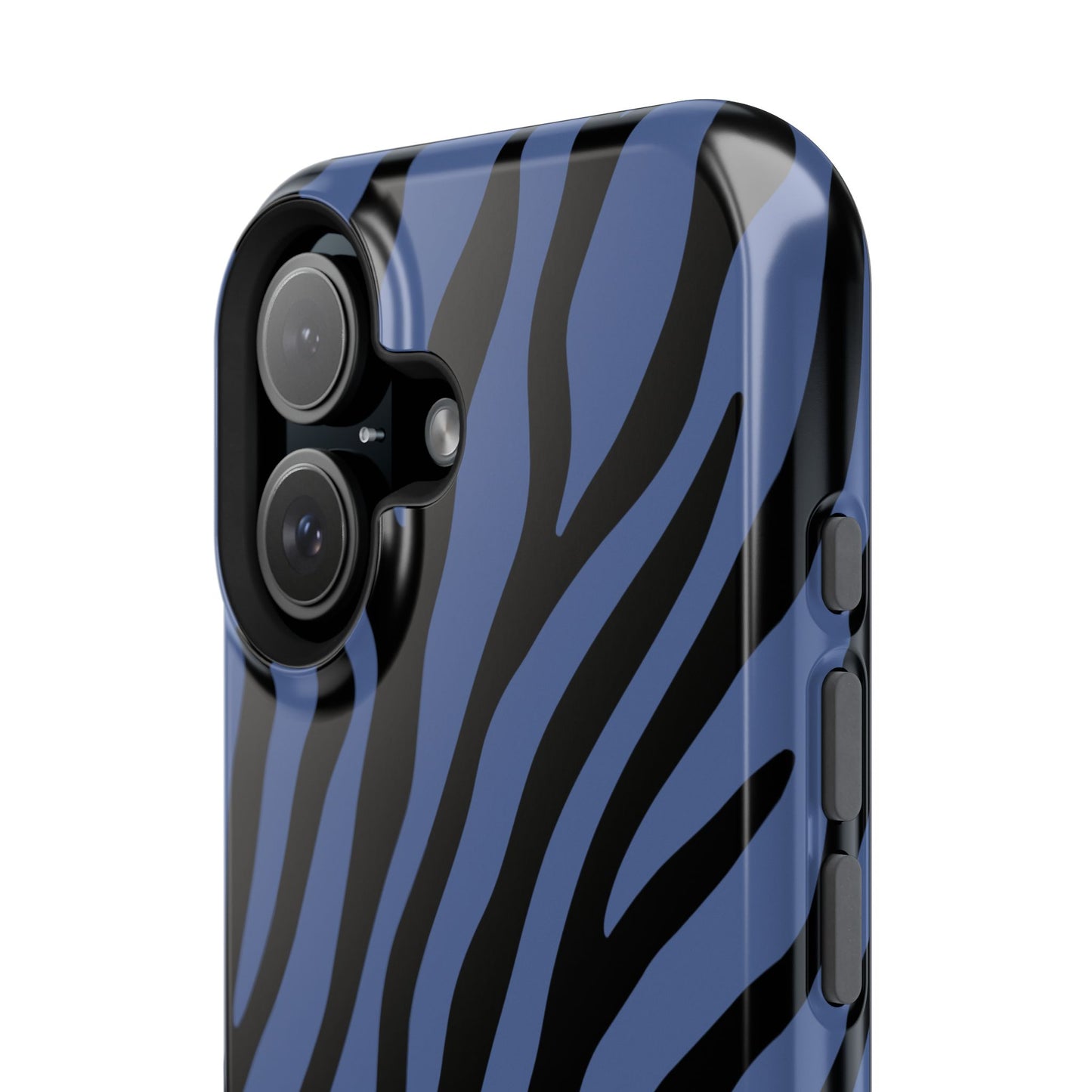 Blue & Black Zebra Stripe Phone Case