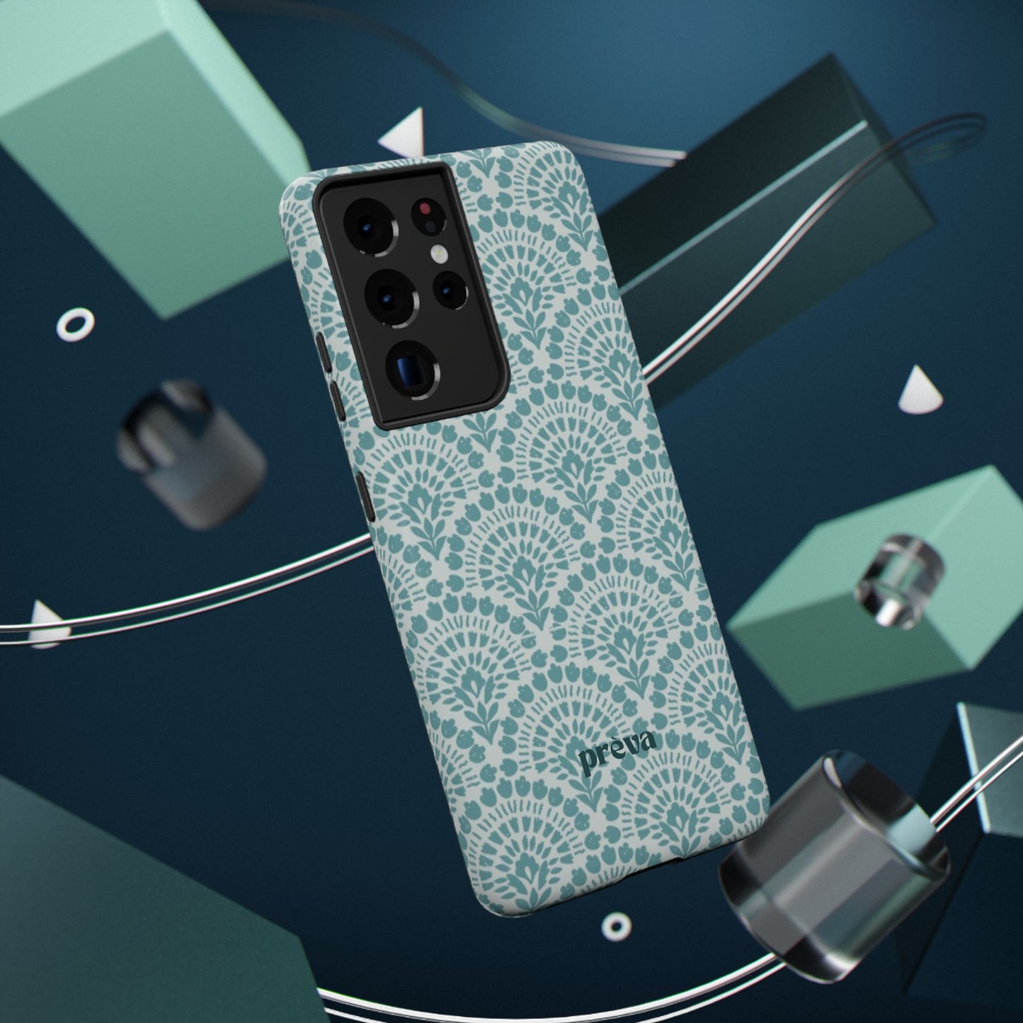 Aqua Lace Pattern Phone Case