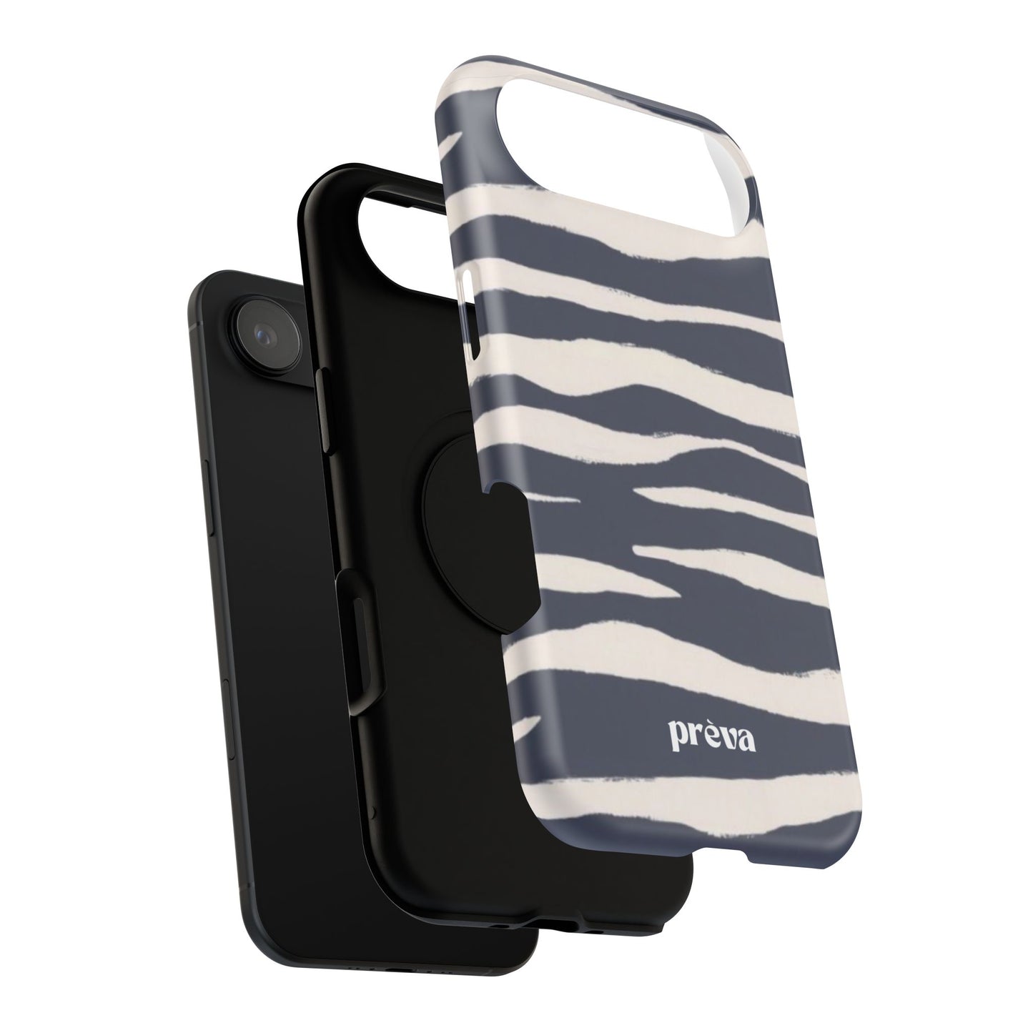 Navy & Cream Zebra Phone Case