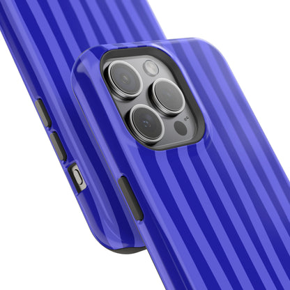 Neon Blue Stripes Phone Case