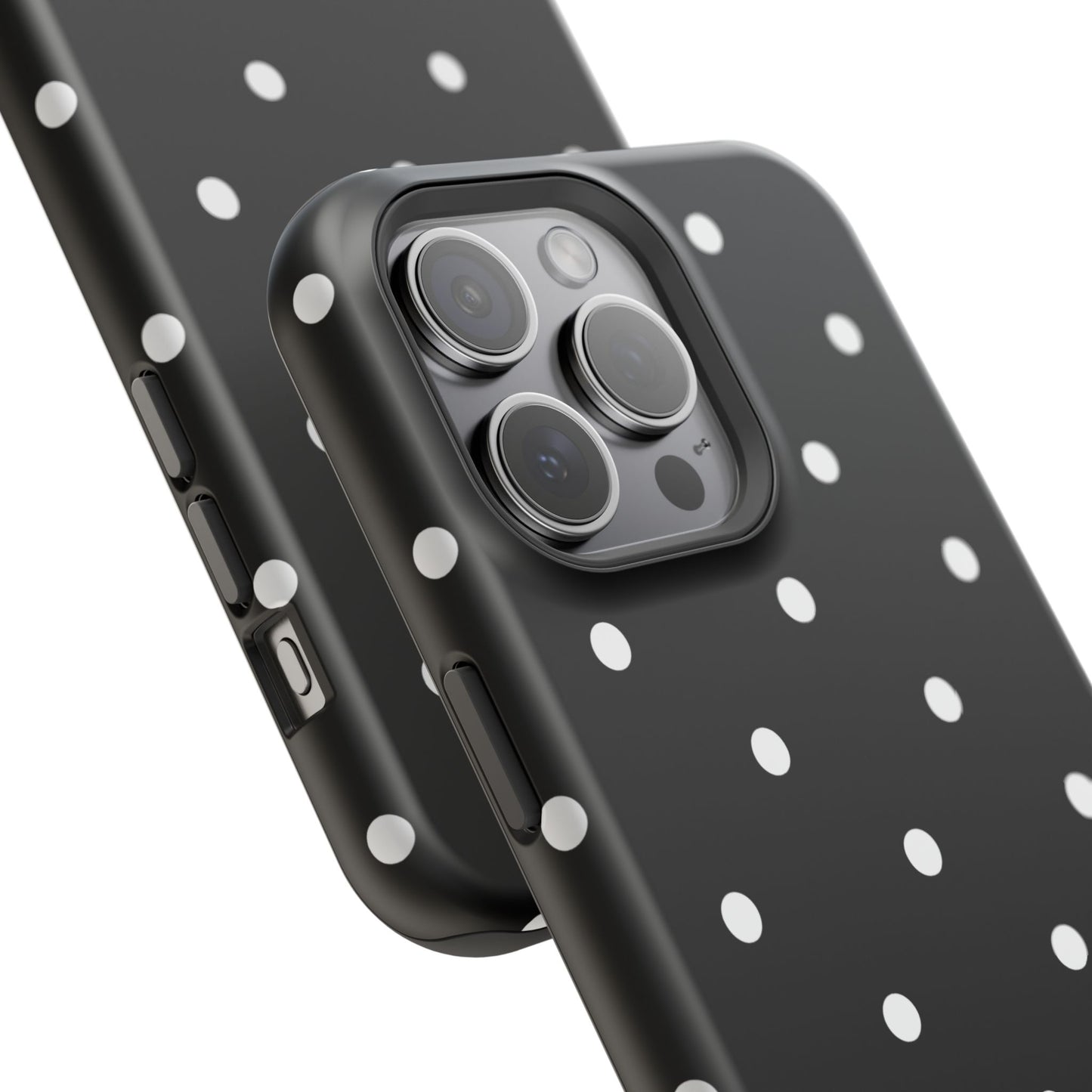 Black with White Polka Dots Phone Case