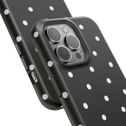Black with White Polka Dots Phone Case