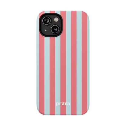 Coral & Teal Stripes Phone Case