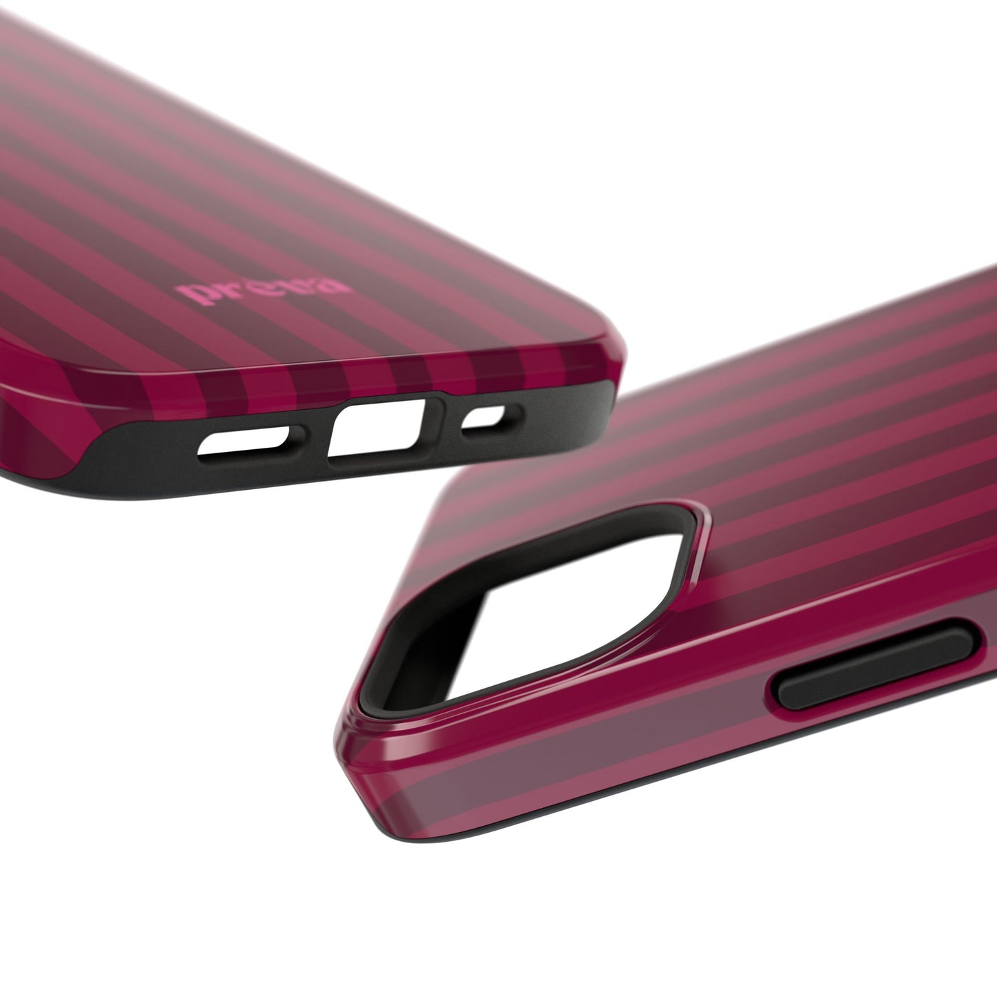 Burgandy Stripes x Ava Dudderar Phone Case