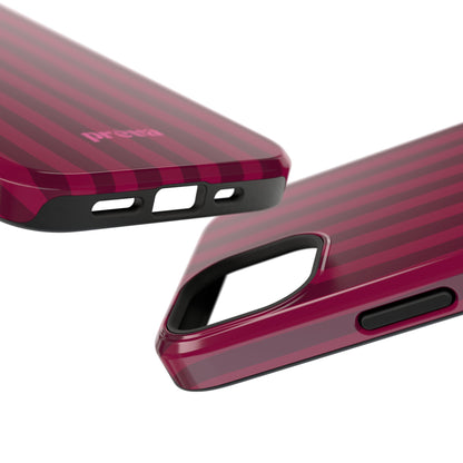 Burgandy Stripes x Ava Dudderar Phone Case