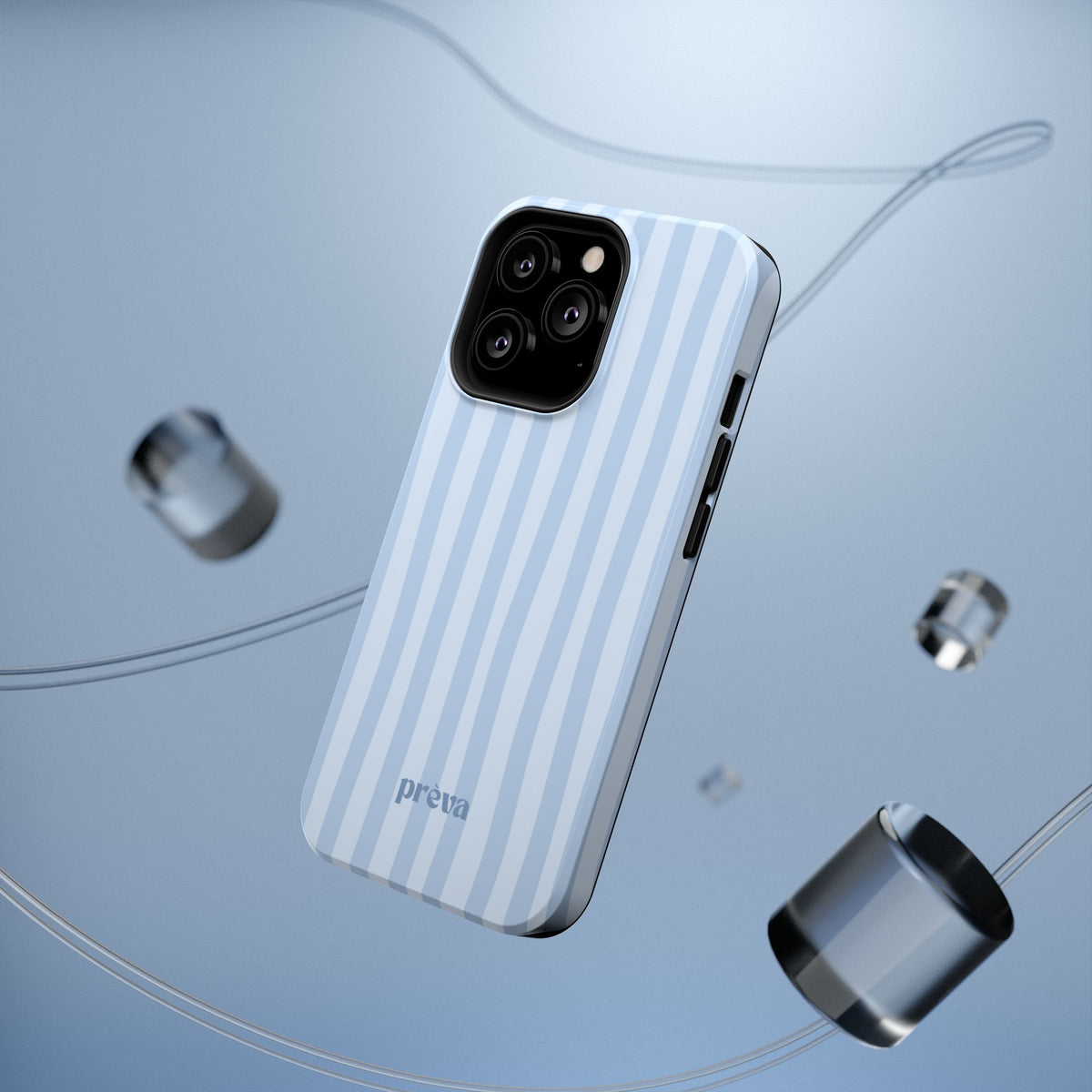 Pastel Blue Stripes Phone Case