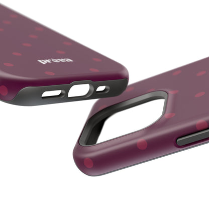 Maroon Polka Dots Phone Case