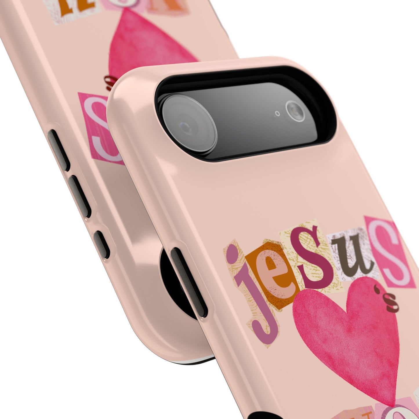 Pink Jesus Loves You Phone Case