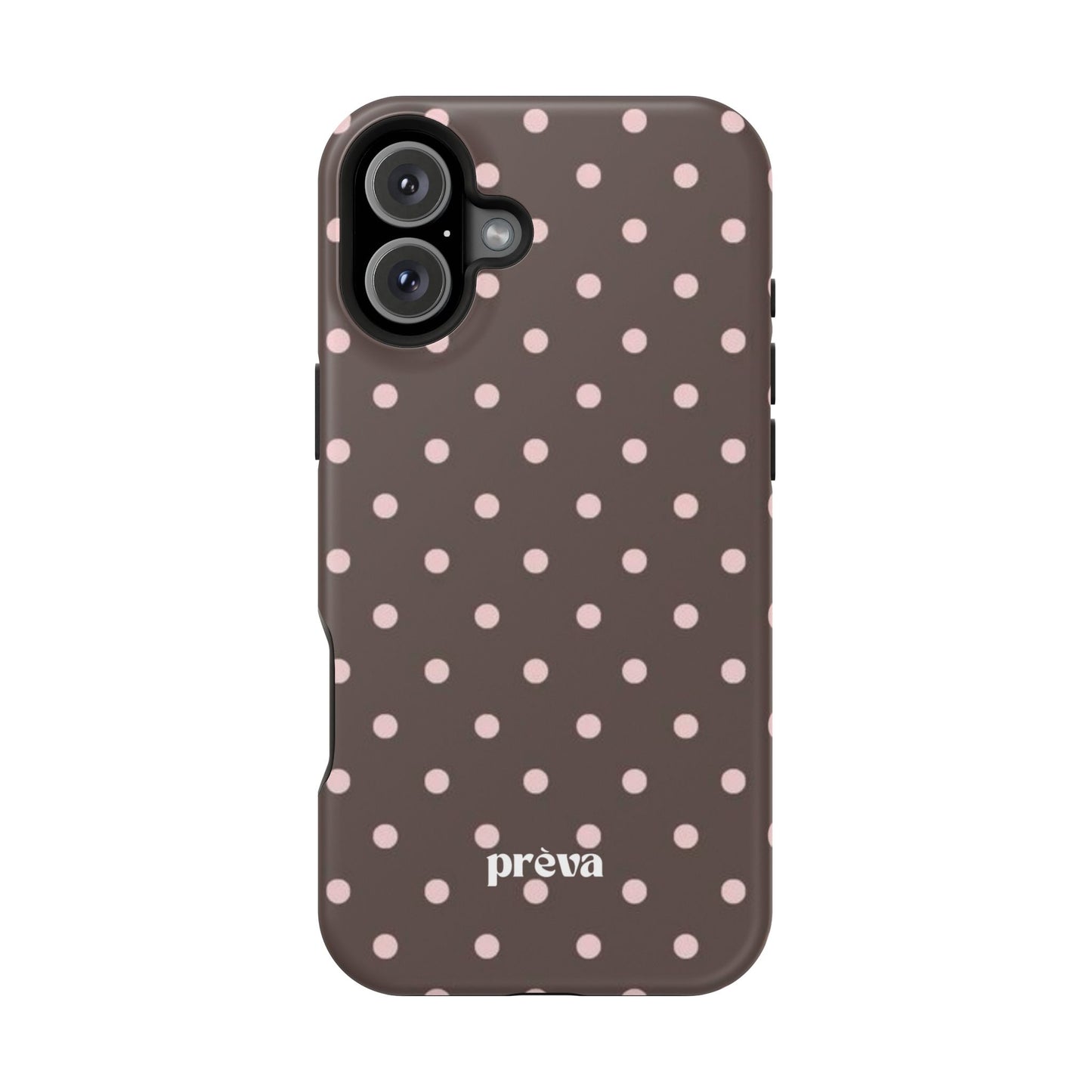 Brown and Pink Polka Dot Phone Case