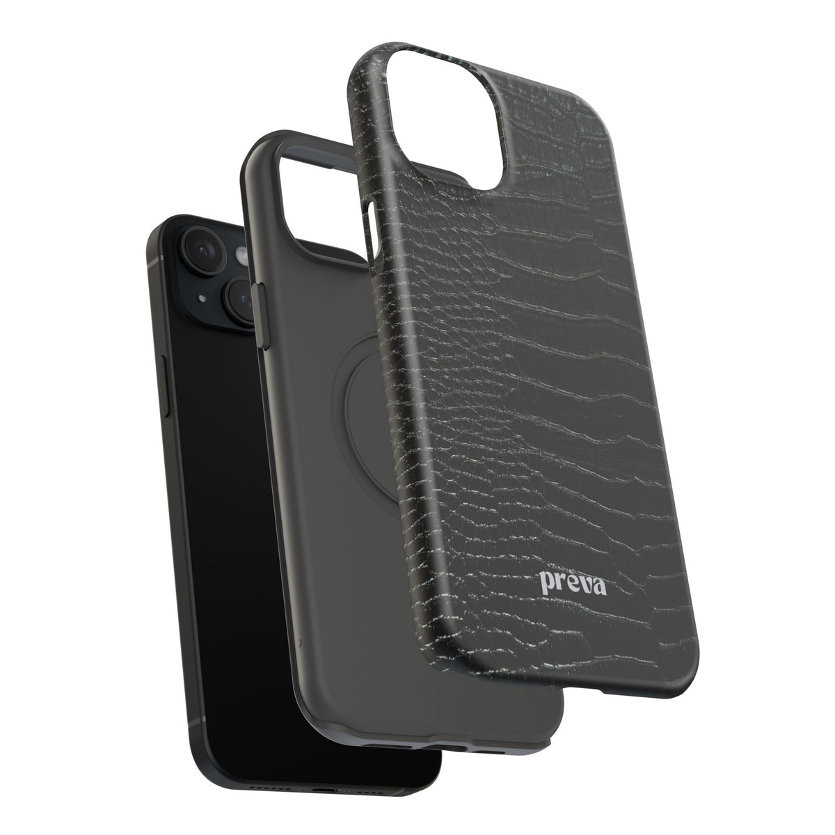 Black Croc Phone Case