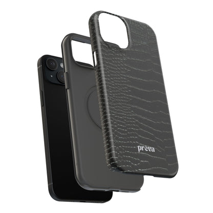Black Croc Phone Case
