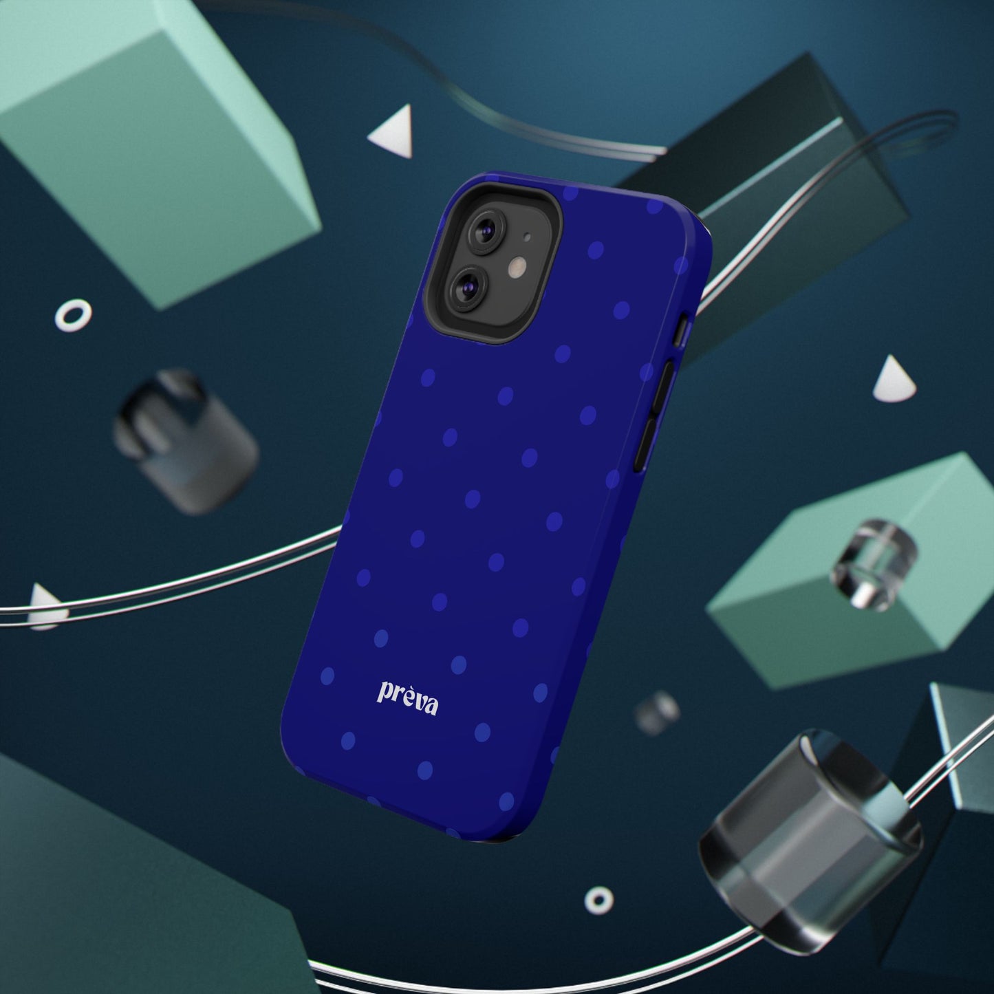 Dark Blue Polka Dots Phone Case