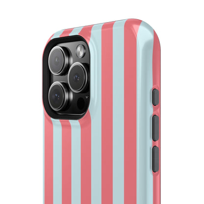 Coral & Teal Stripes Phone Case