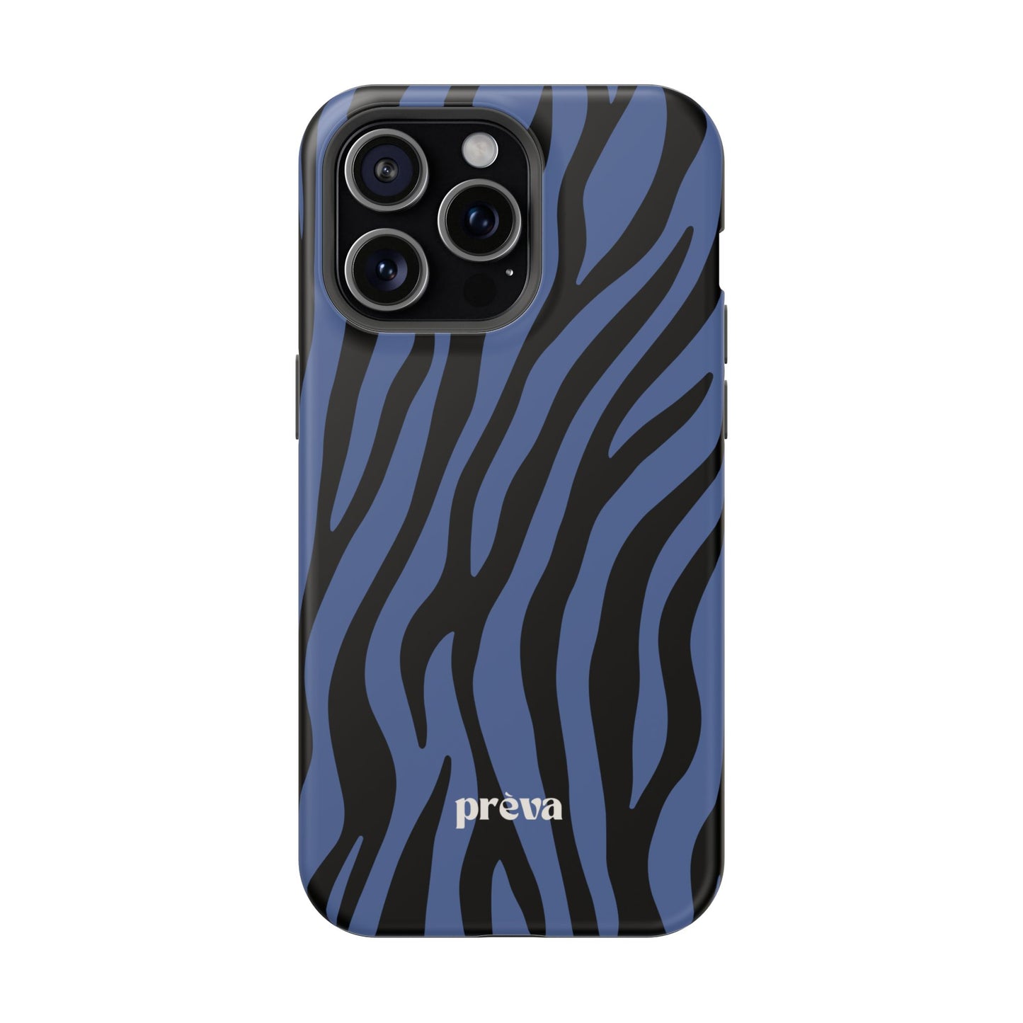 Blue & Black Zebra Stripe Phone Case