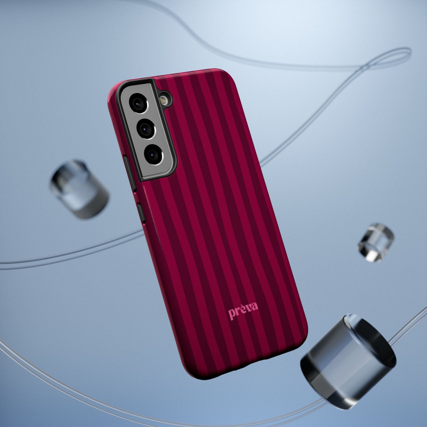 Burgandy Stripes x Ava Dudderar Phone Case