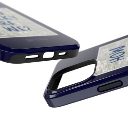 Navy How Lucky Are We Phone Case