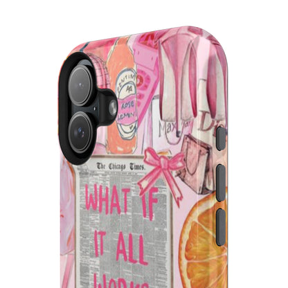 Pink "What If It All Works Out?" Collage Phone Case