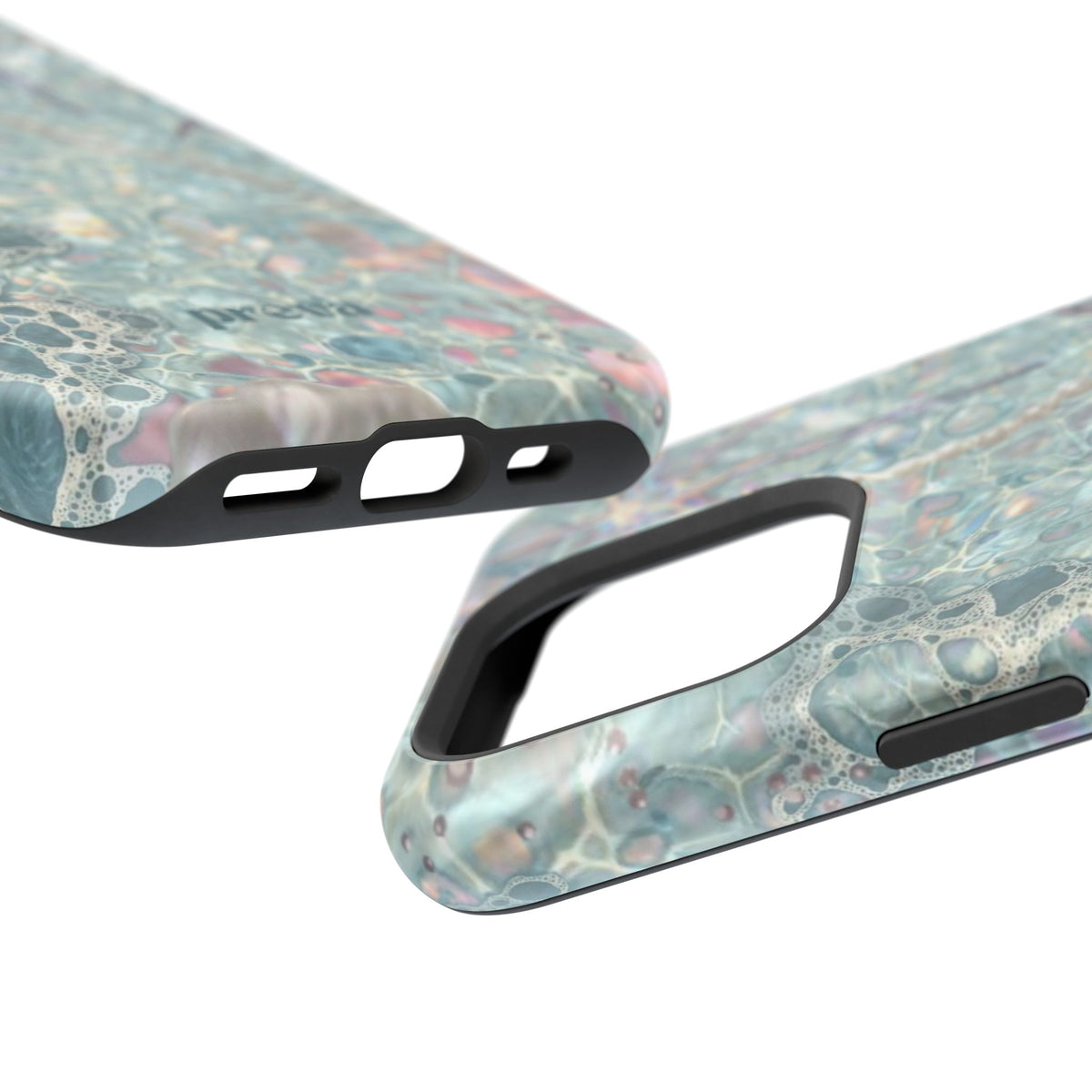 Marbled Seafoam Impact-Resistant Phone Case