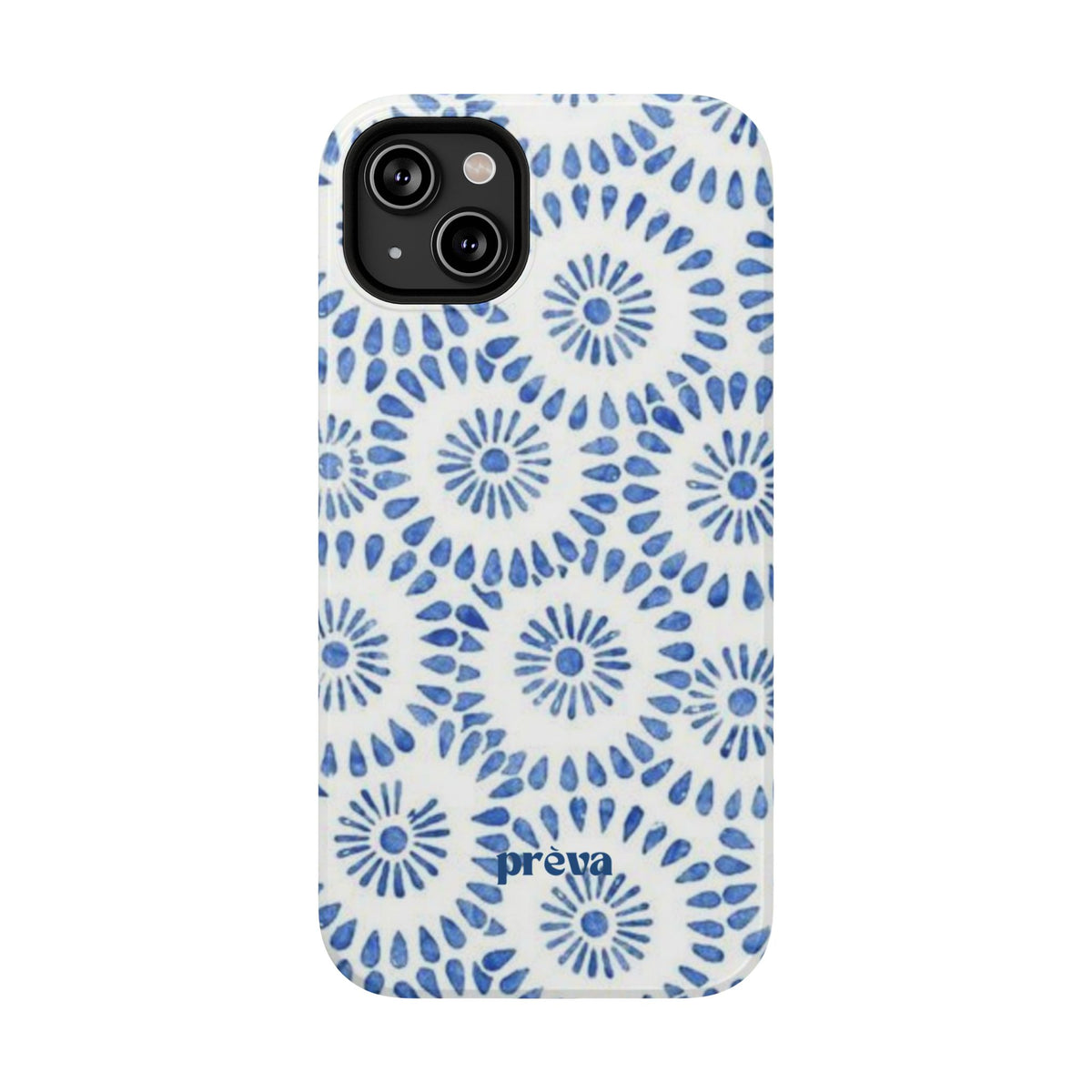 Blue Floral Spiral Phone Case