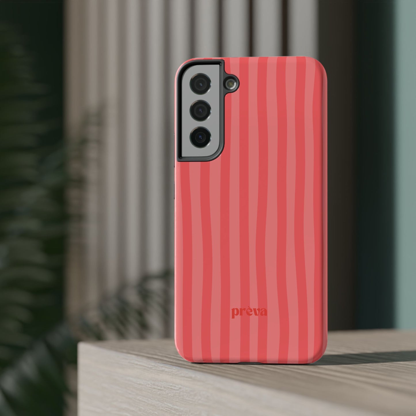 Coral Stipes Phone Case