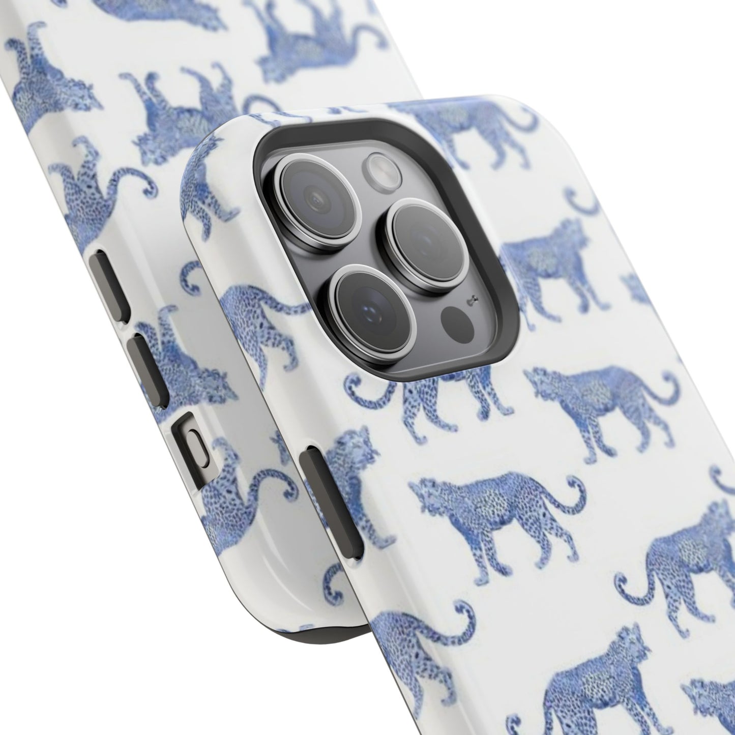Blue Leopard Pattern Phone Case