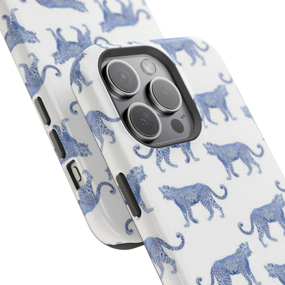 Blue Leopard Pattern Phone Case