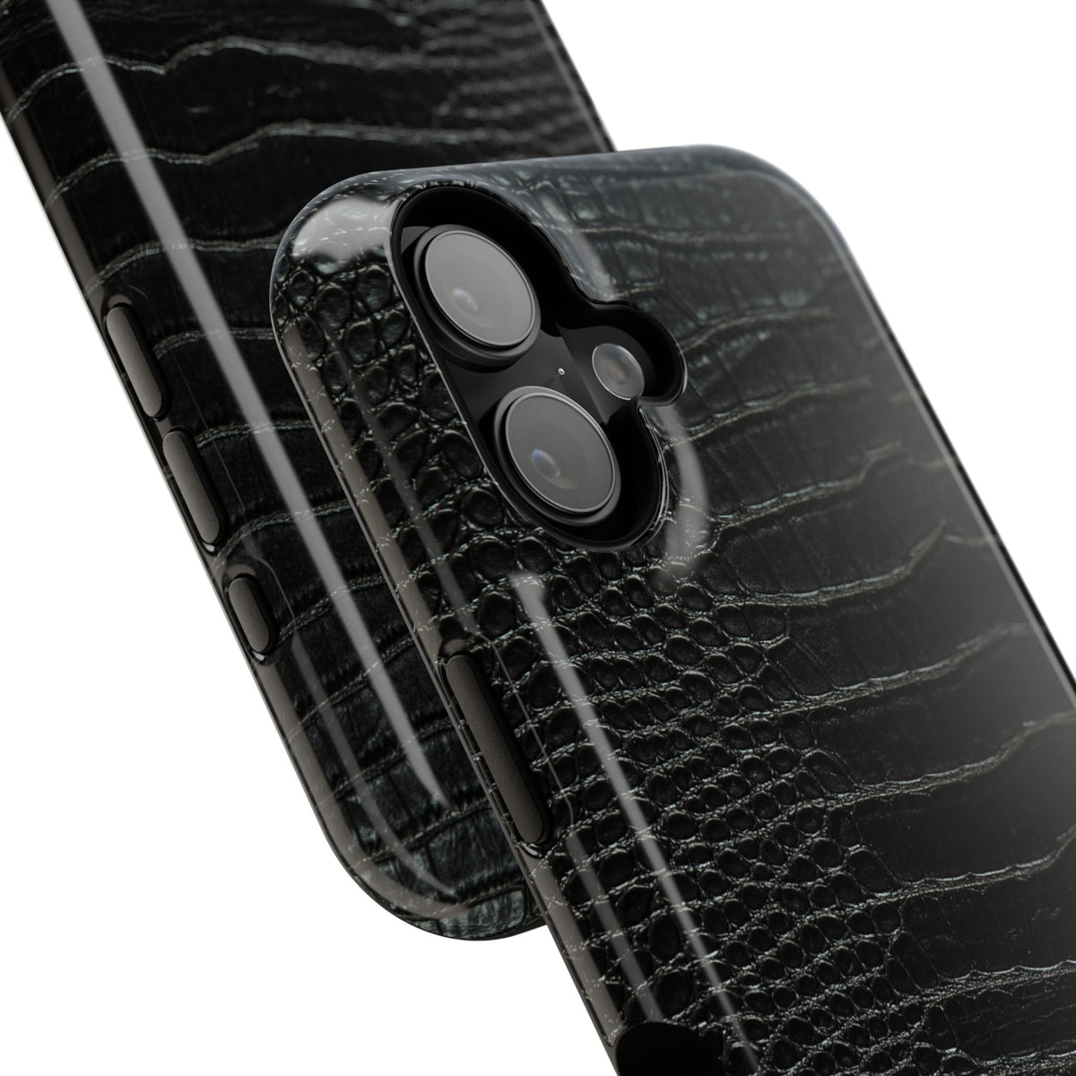 Black Croc Phone Case
