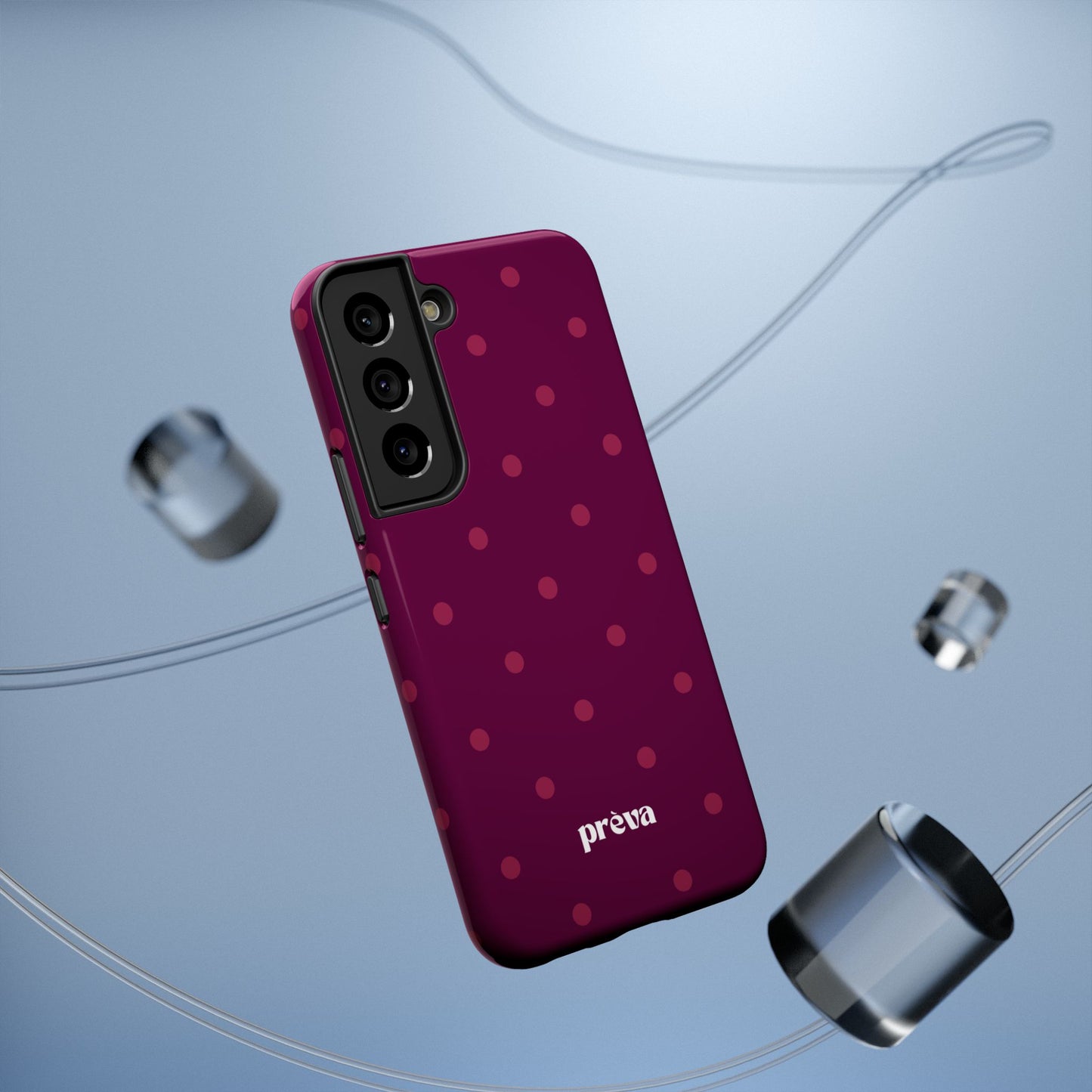 Maroon Polka Dots Phone Case