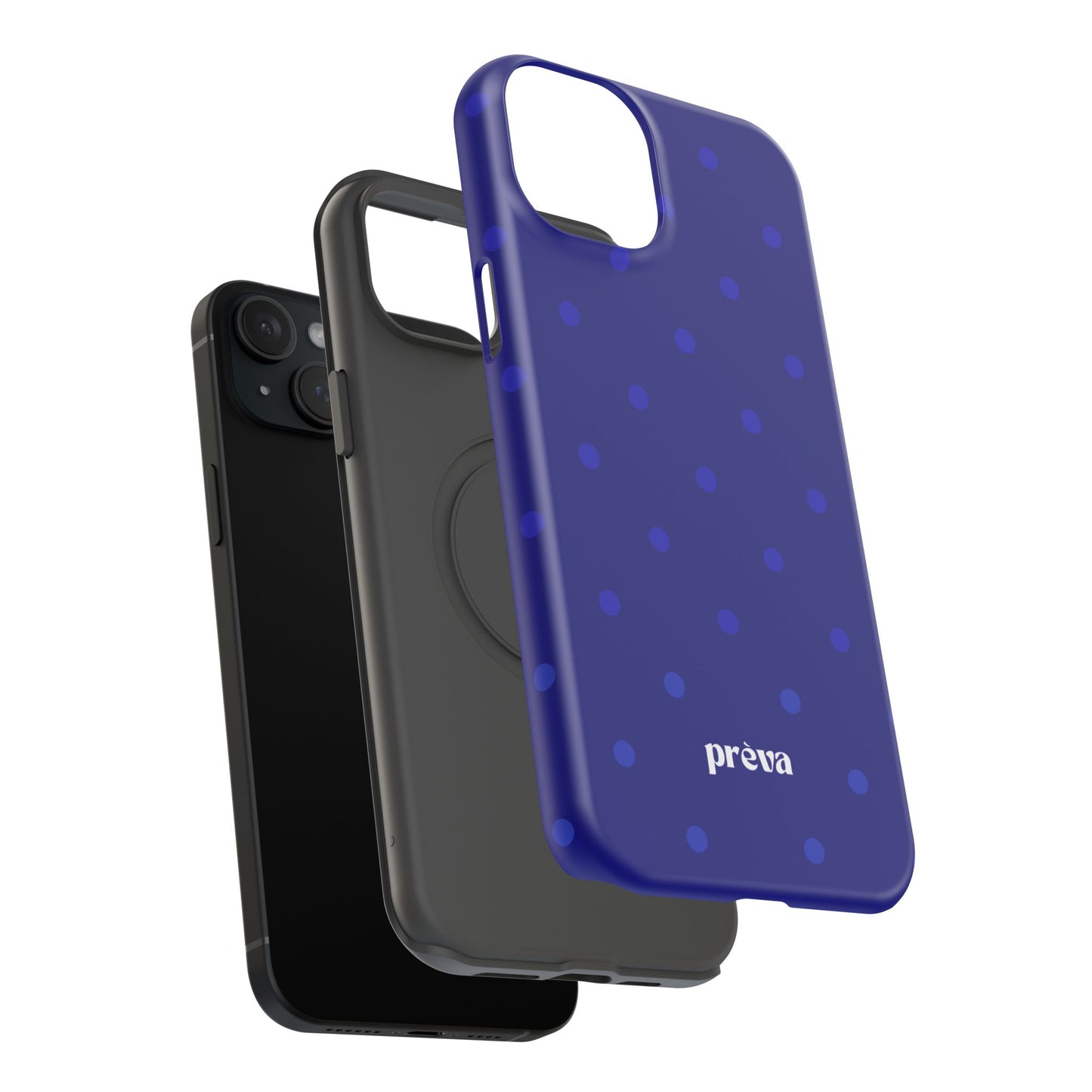 Dark Blue Polka Dots Phone Case