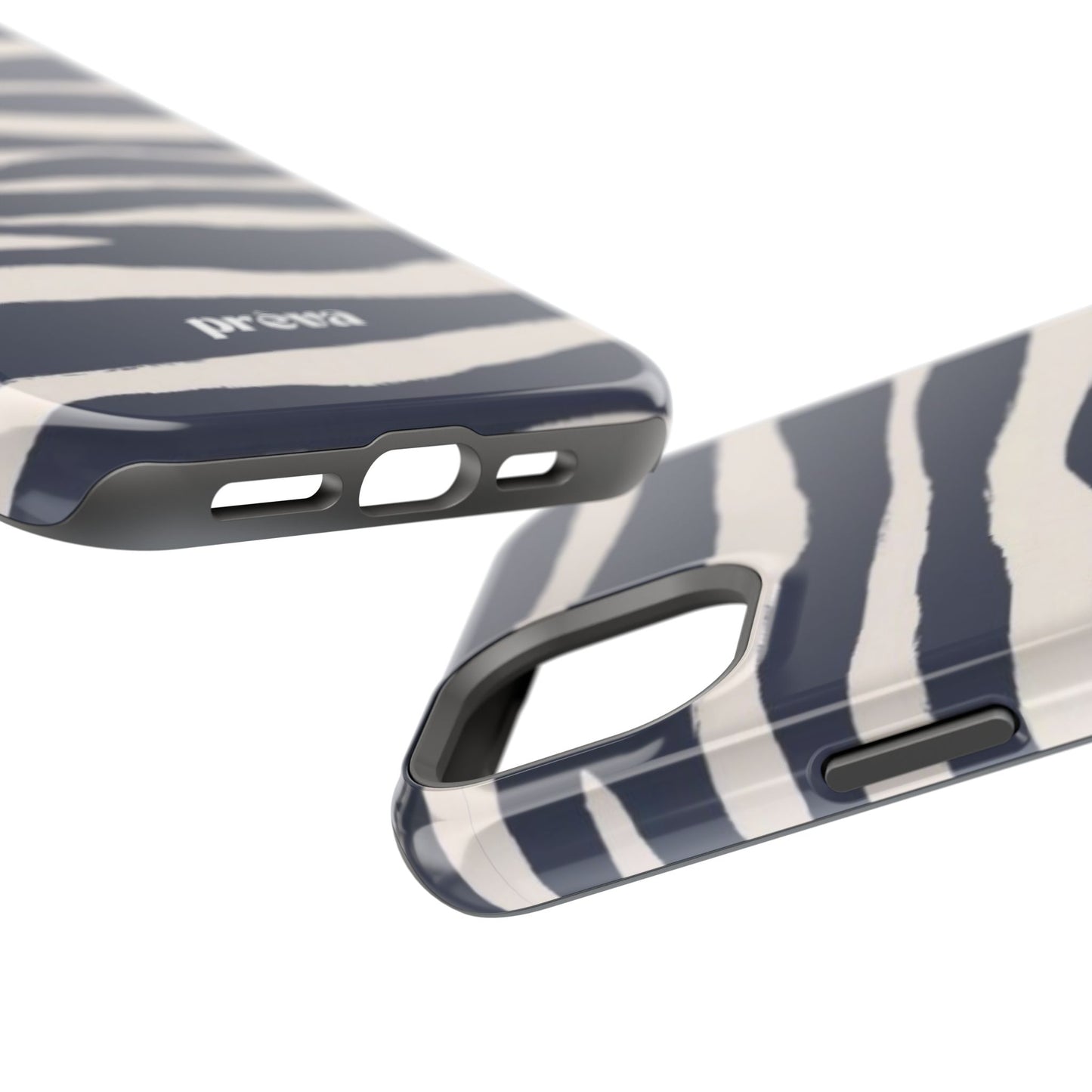 Navy & Cream Zebra Phone Case